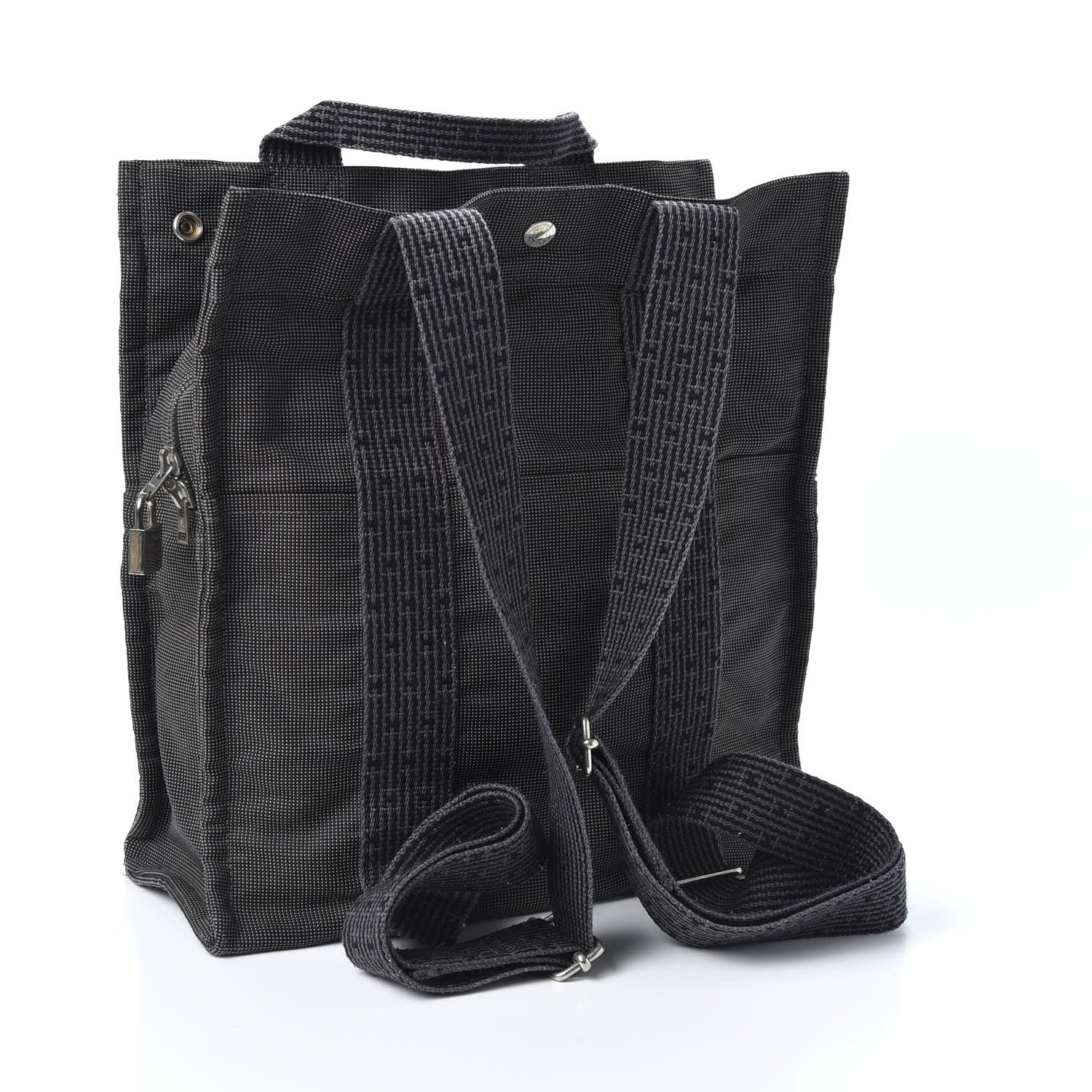 Hermes Canvas Herline Backpack Grey 2 of 9