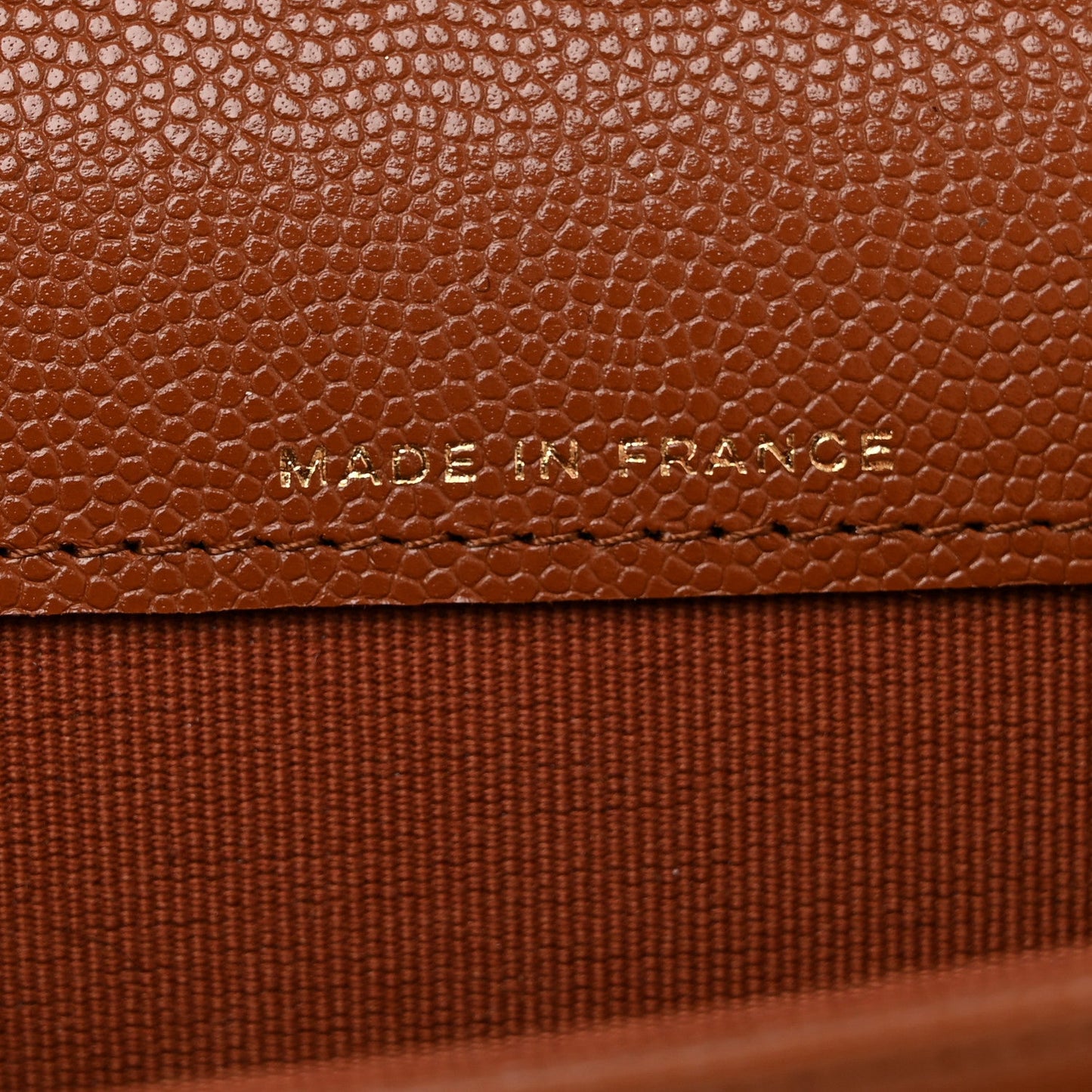 Shiny Caviar Quilted Strass CC Flap Card Holder Brown