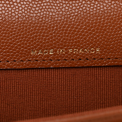 Chanel Shiny Caviar Quilted Strass CC Flap Card Holder Brown 6 of 8