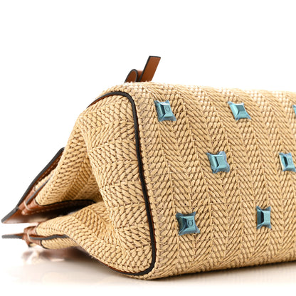 Salvatore Ferragamo Wicker Calfskin Medium The Studio Bag Naturale Brown 9 of 10
