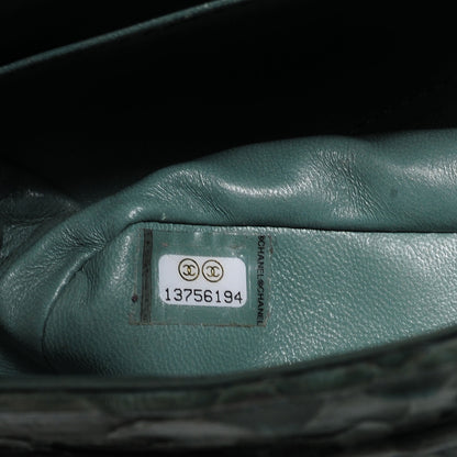 Chanel Python Medium Double Flap Green 8 of 9