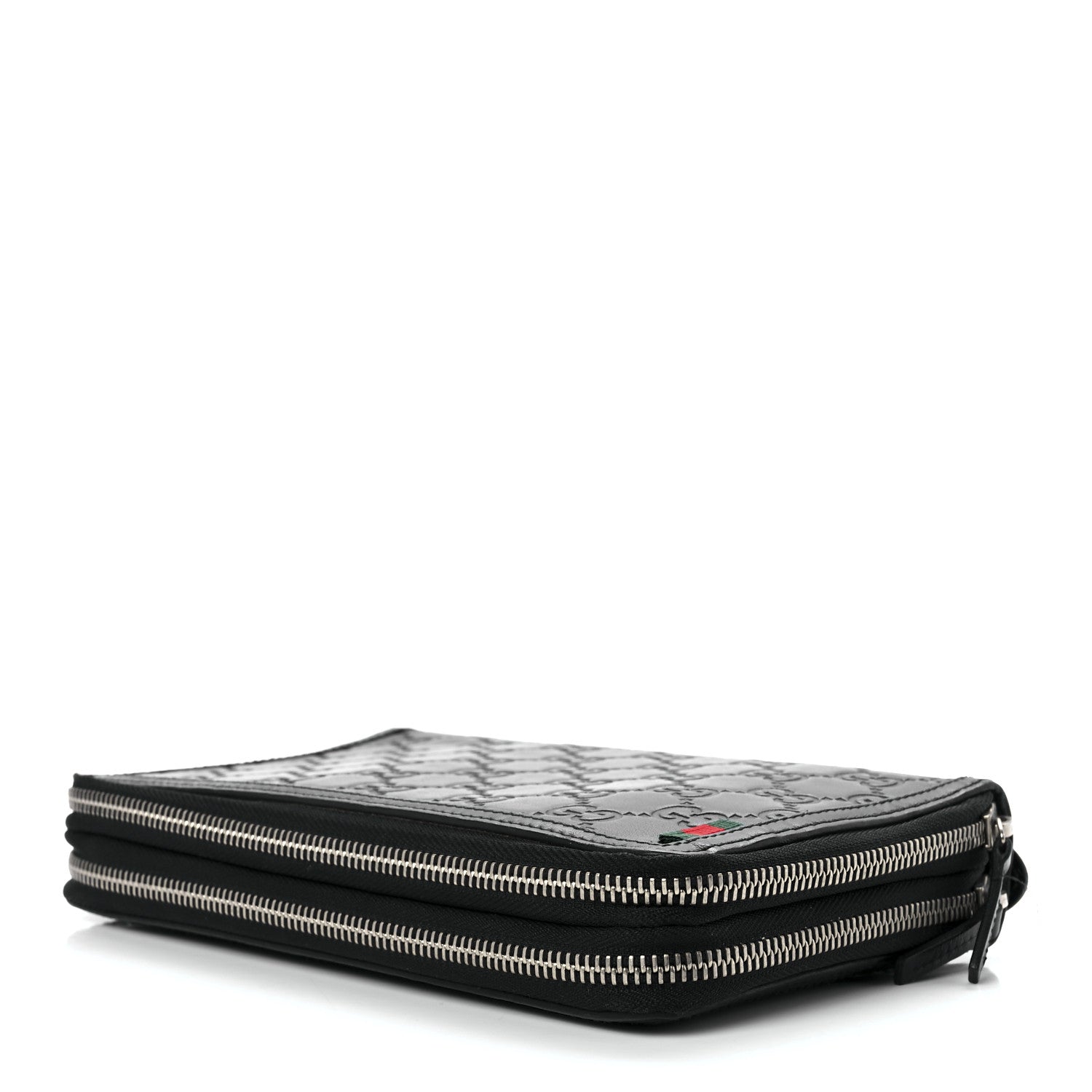 Gucci Guccissima Signature Travel Document Case Black 9 of 12