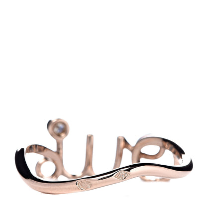 Christian Dior 18K Rose Gold Diamond Oui Ring 54 7 4 of 6