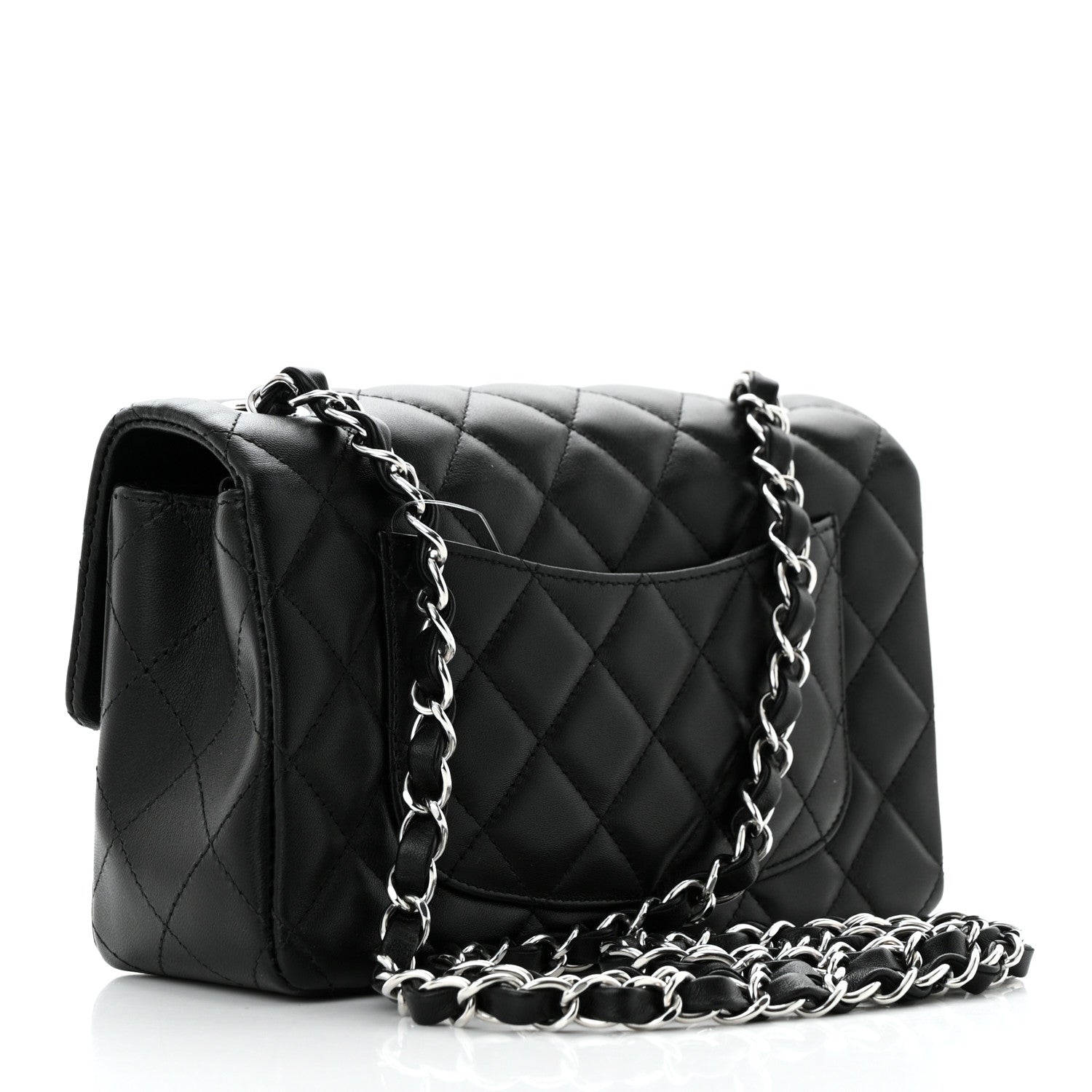 Chanel Lambskin Quilted Mini Rectangular Flap Black 2 of 10