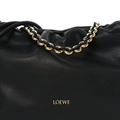 Loewe Mellow Nappa Medium Donut Chain Flamenco Knot Clutch  Black 8 of 10