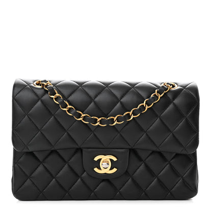 Chanel Lambskin Quilted Small Double Flap Black 1 of 15