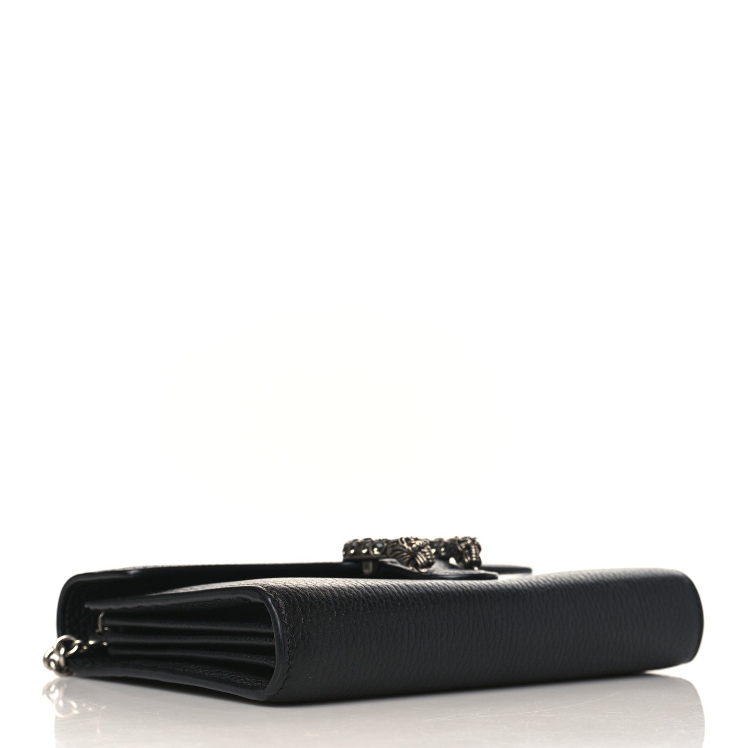 Gucci Calfskin Mini Dionysus Chain Wallet Black 3 of 8