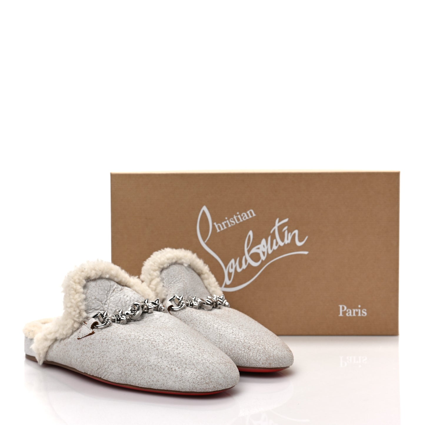 Cracked Nappa Woolito Swing Donna Flat 37 Craie