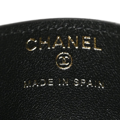 Chanel Calfskin Lizard Embossed Card Holder Black 7 of 8