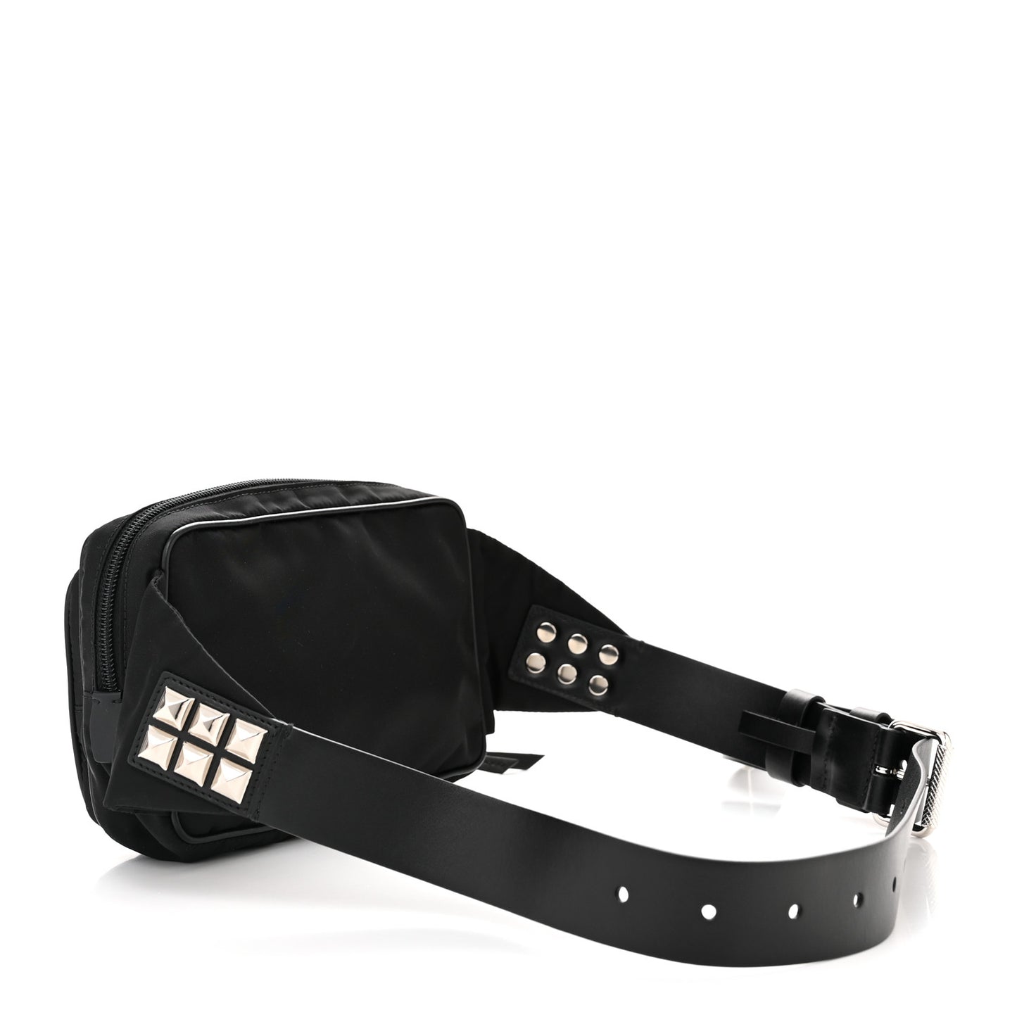 Tessuto Nylon Saffiano Belt Bag Black