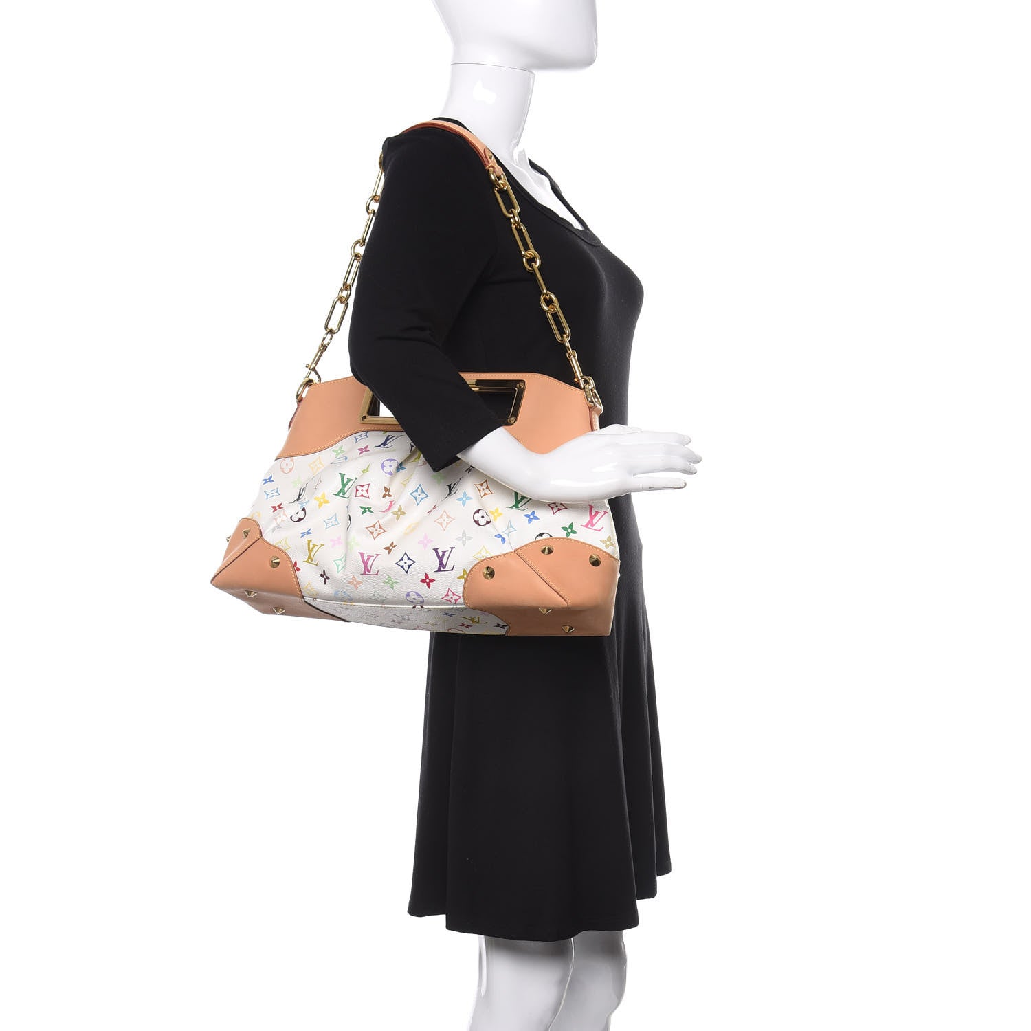 Louis Vuitton Monogram Multicolor Judy GM White 2 of 8