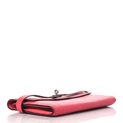 Hermes Chevre Mysore Kelly Longue Wallet Bougainvillea 4 of 6