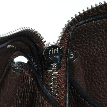 Hermes Taurillon Clemence Shoulder Atlas Chocolate 7 of 12
