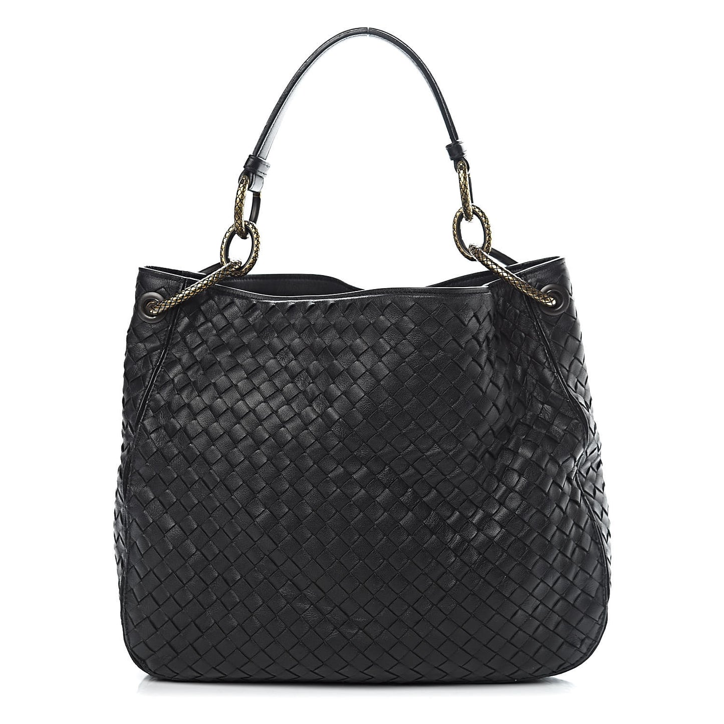 Nappa Intrecciato Small Loop Black