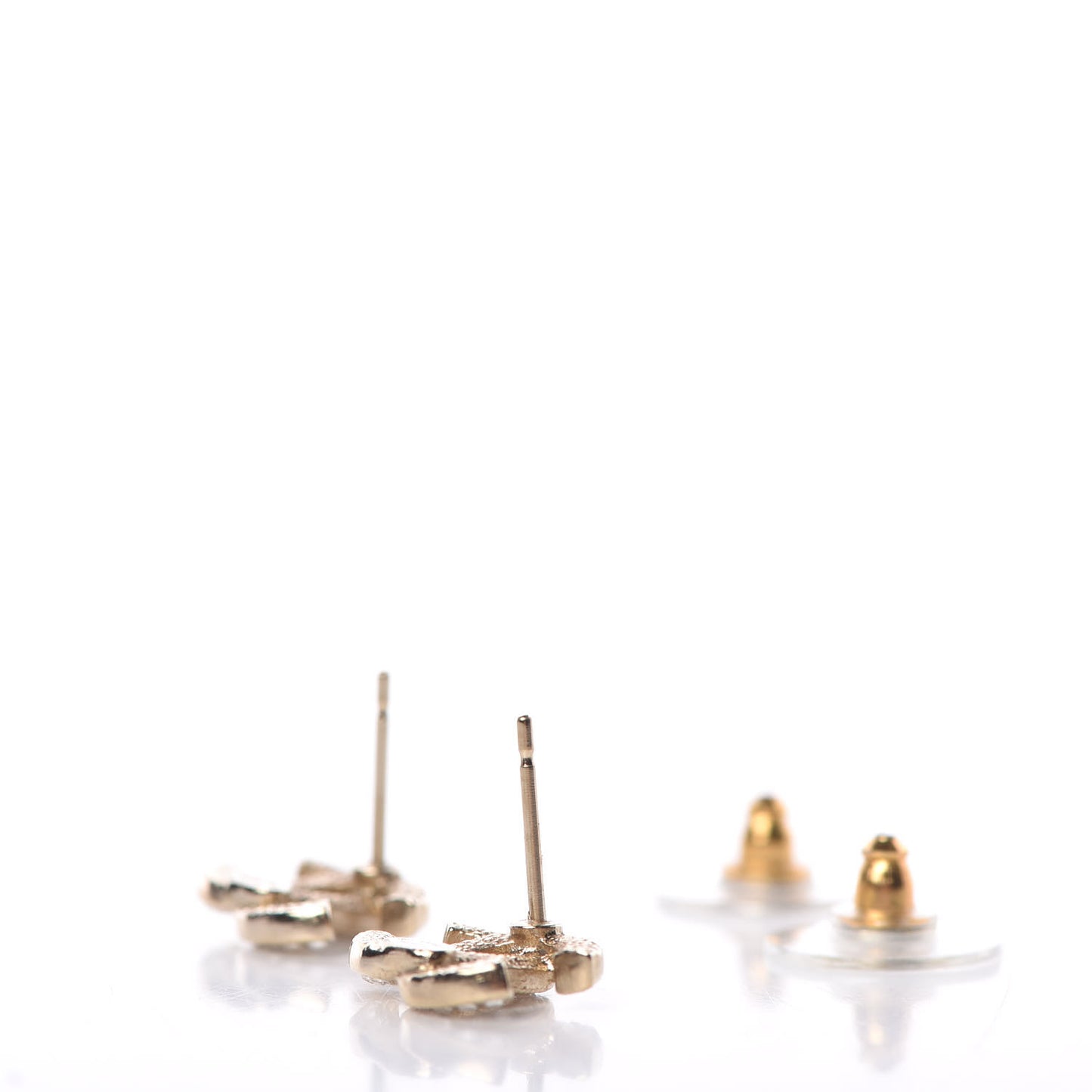 Crystal Mini CC Earrings Gold