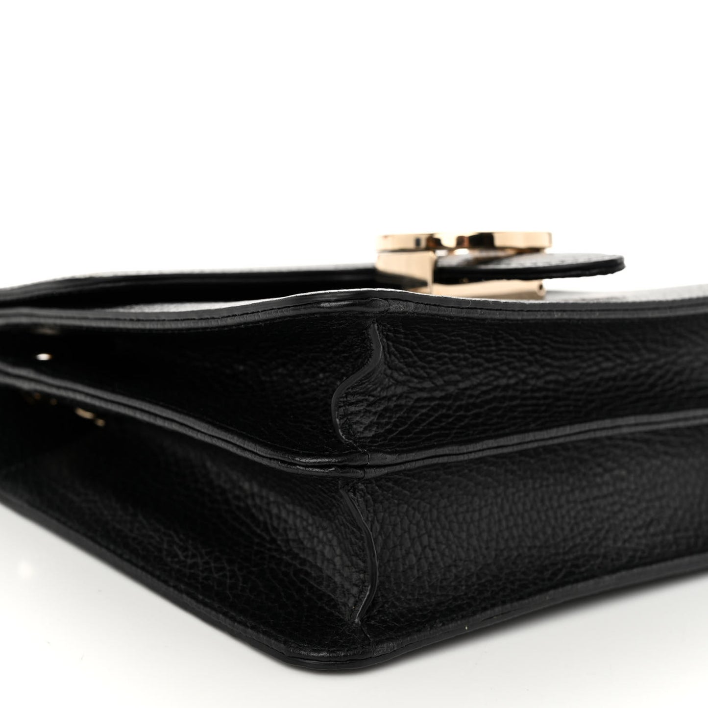 Dollar Calfskin Small Interlocking G Shoulder Bag Black