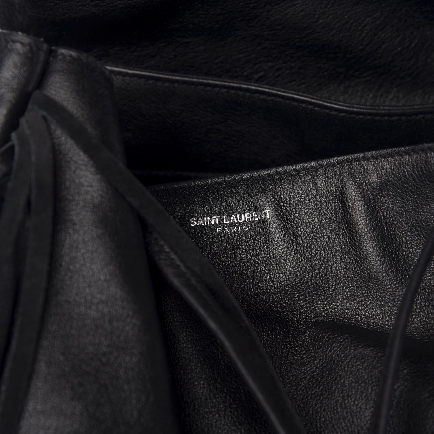 Saint Laurent Calfskin Fringe Festival Backpack Black 8 of 9