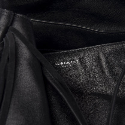 Saint Laurent Calfskin Fringe Festival Backpack Black 8 of 9