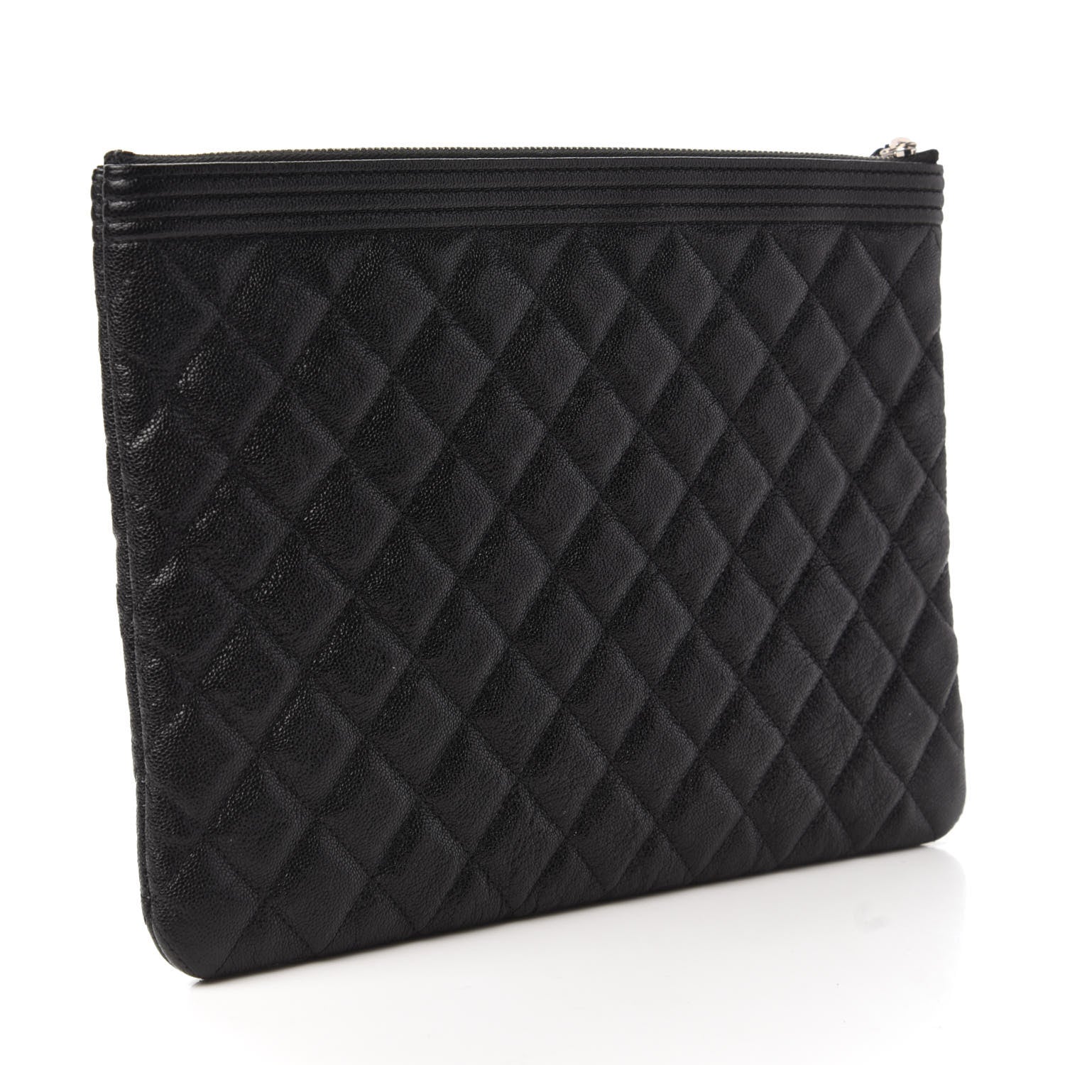 Chanel Caviar Quilted Medium Boy Cosmetic Case Black 3 of 10