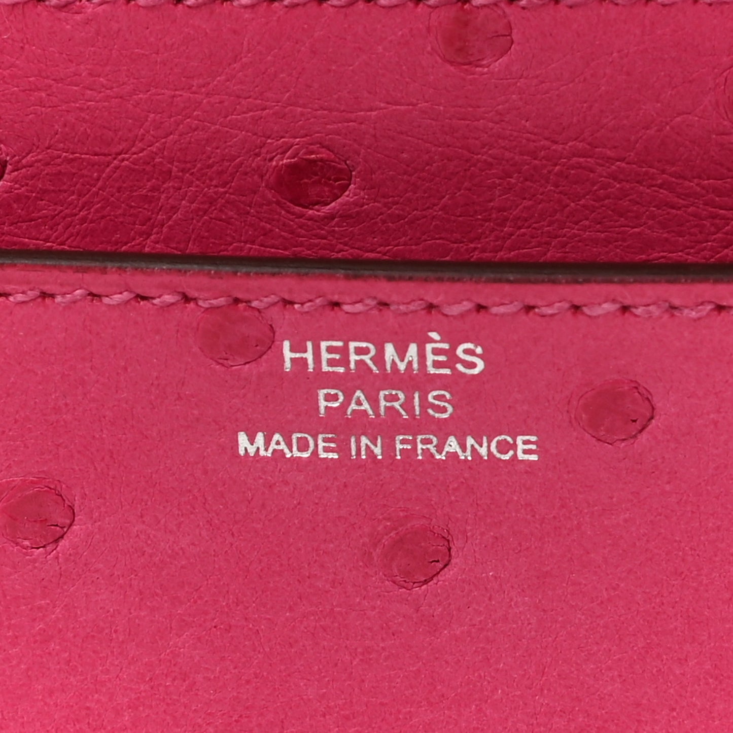 Ostrich Constance Long Wallet Rose Tyrien