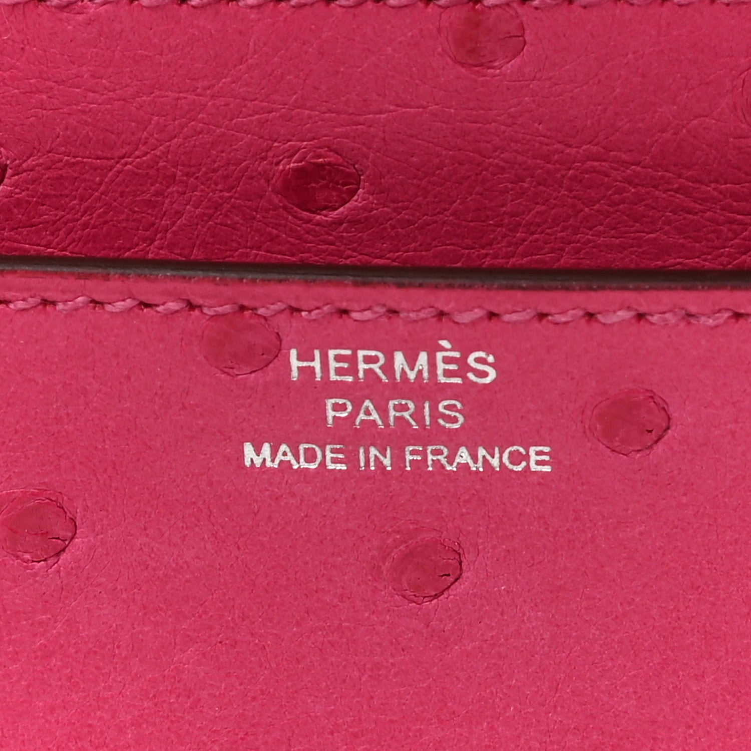 Hermes Ostrich Constance Long Wallet Rose Tyrien 7 of 7