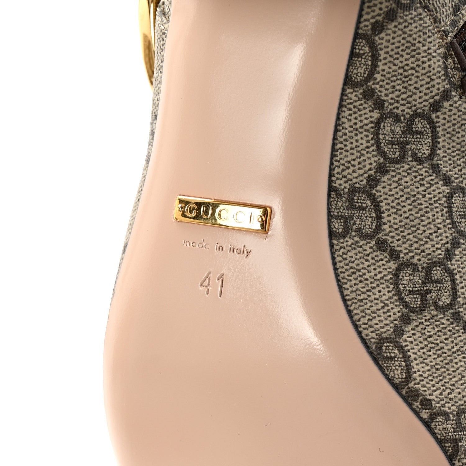 Gucci GG Supreme Monogram Malaga Kid Blondie 55mm Ankle Boots 41 Beige Ebony New Acero 7 of 10