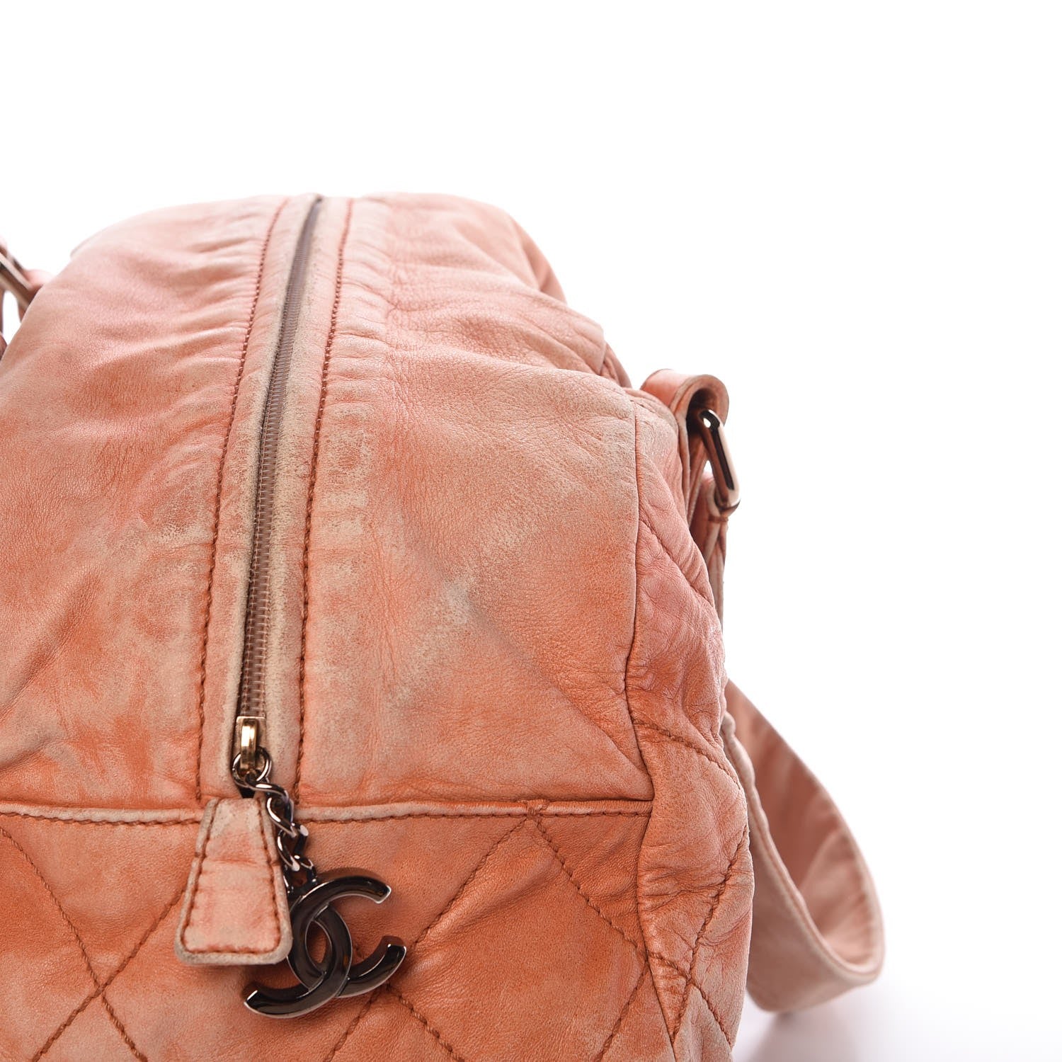 Chanel Lambskin Cloudy Bundle Bowler Orange 8 of 24