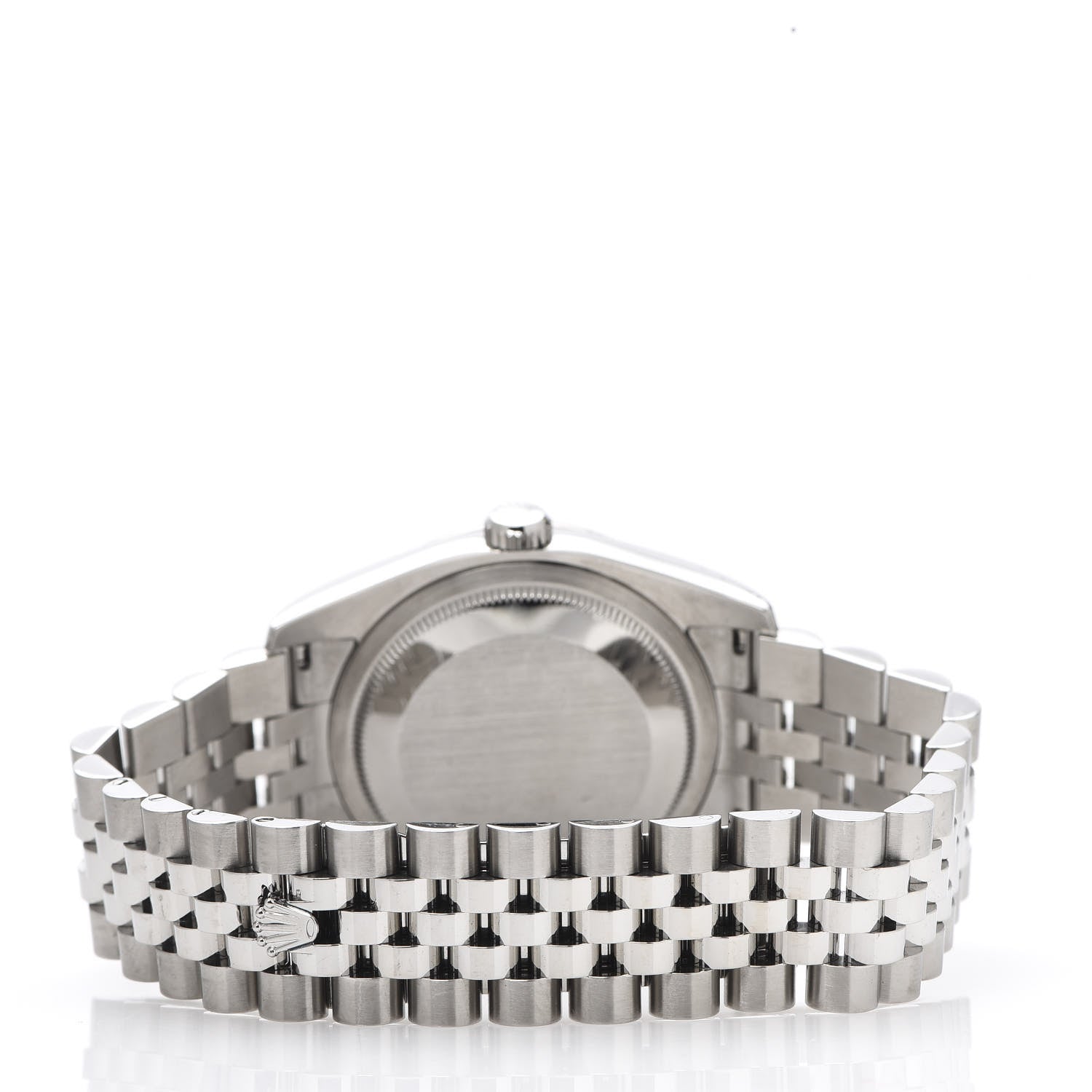 Rolex Stainless Steel 18K White Gold Diamond 36mm Oyster Perpetual Datejust Watch Silver Flowers 118244 4 of 9