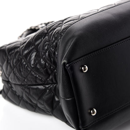 Chanel Aged Calfskin Quilted Be CC Tote Black 15 of 19