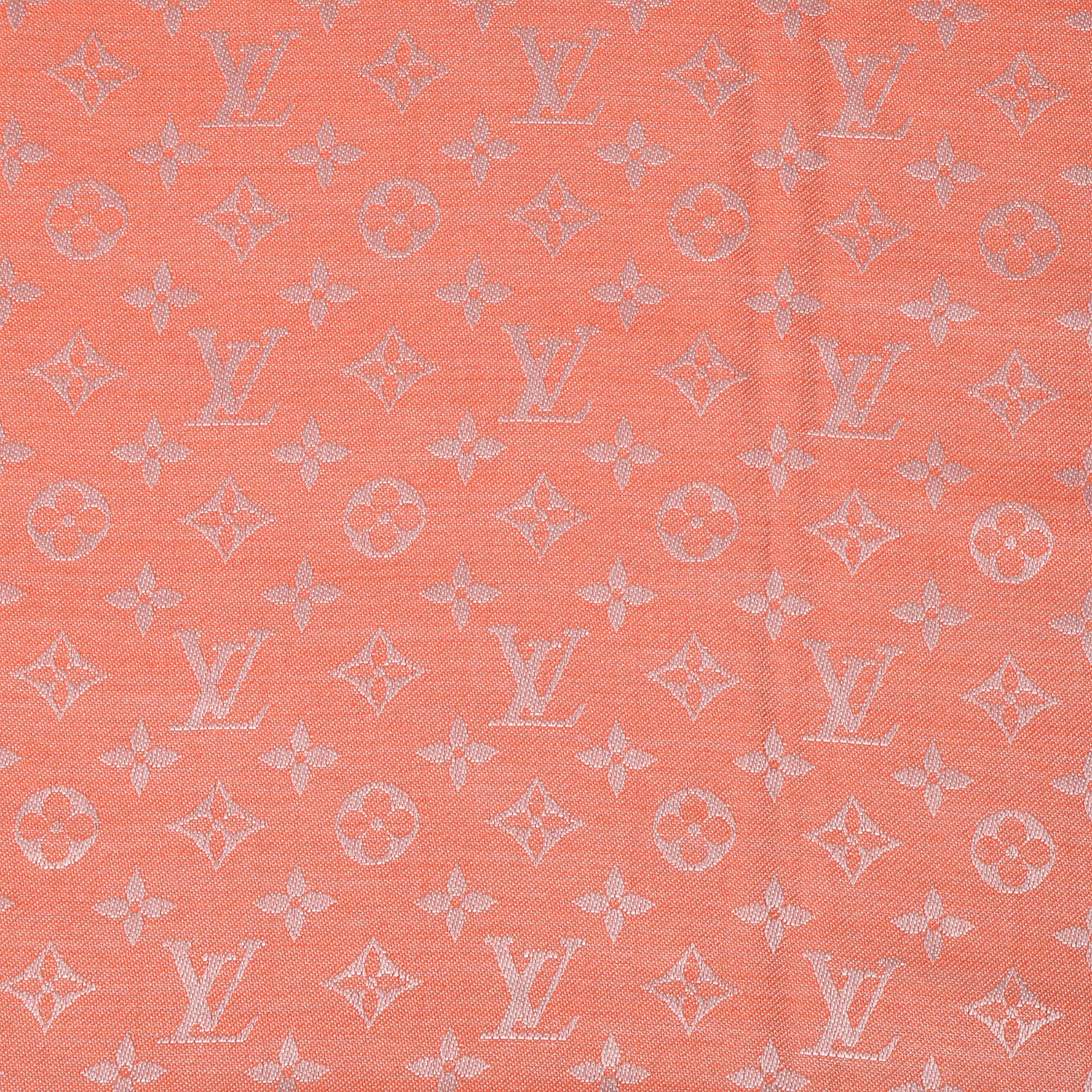 Louis Vuitton Wool Silk Monogram Denim Shawl Piment 1 of 5