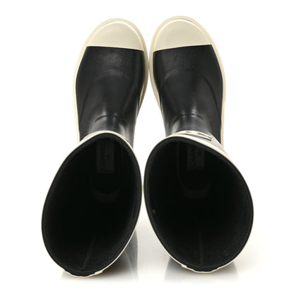 Chanel Caoutchouk CC High Boots 40 Black White 2 of 12