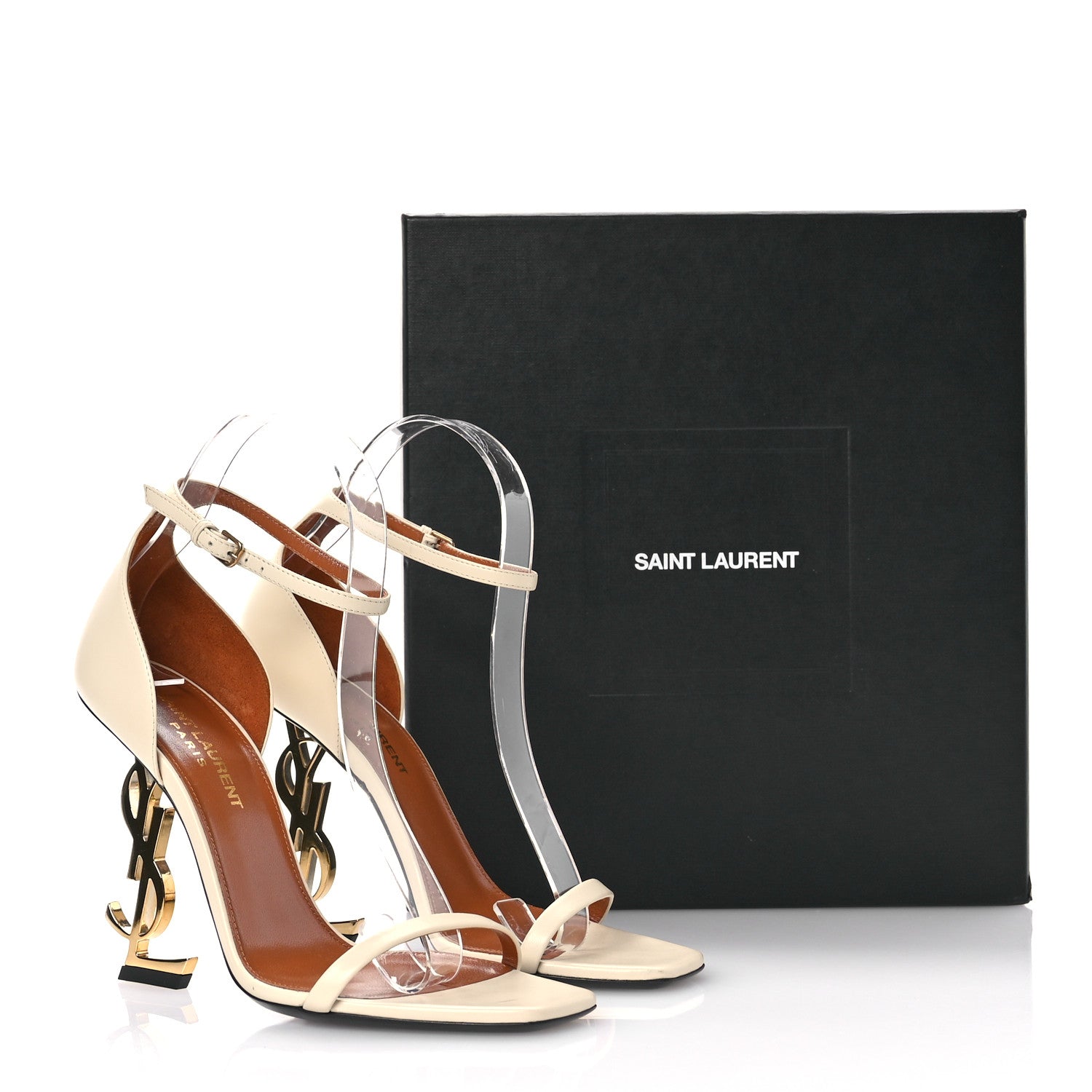 Saint Laurent Calfskin 110 Opyum Sandals 36.5 Real Beige 9 of 9