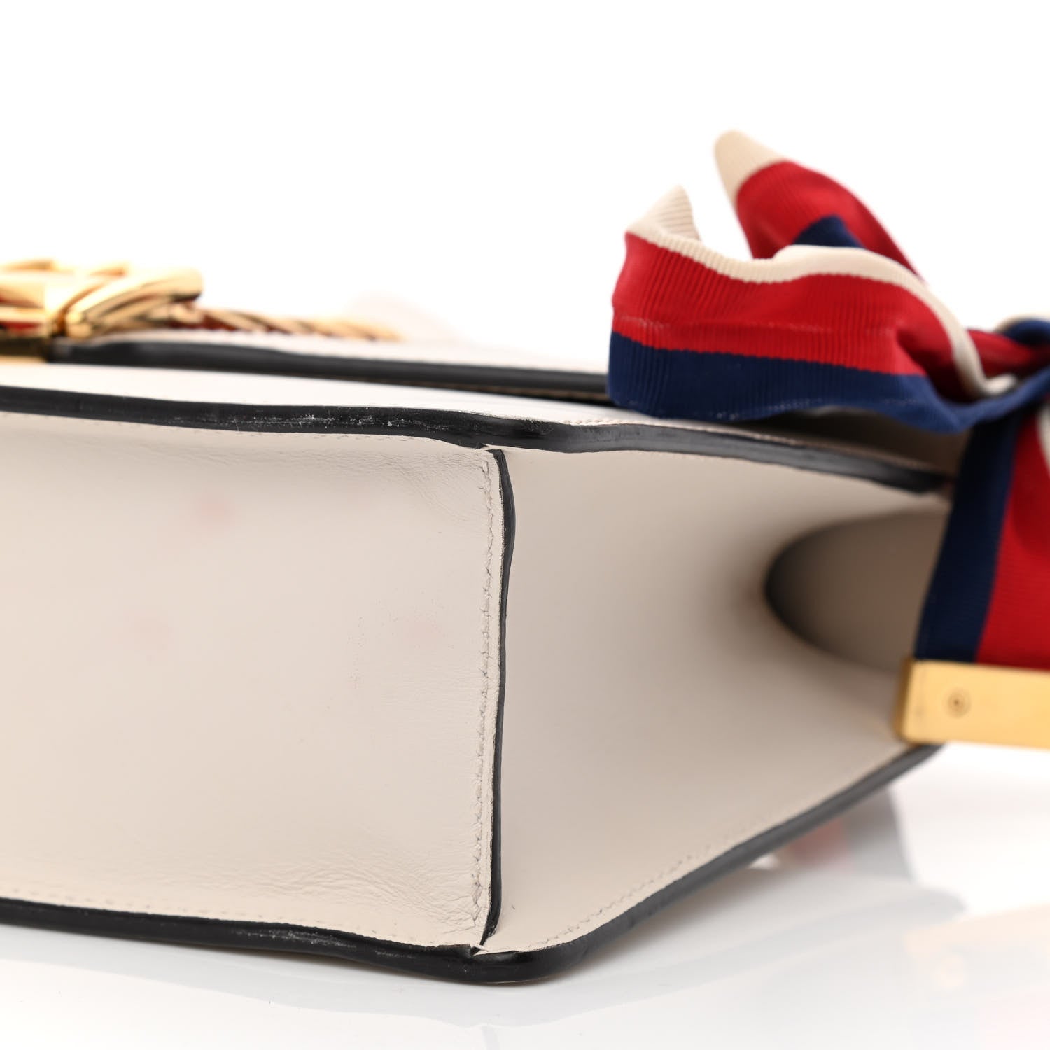 Gucci Calfskin Small Sylvie Shoulder Bag Off White 10 of 12