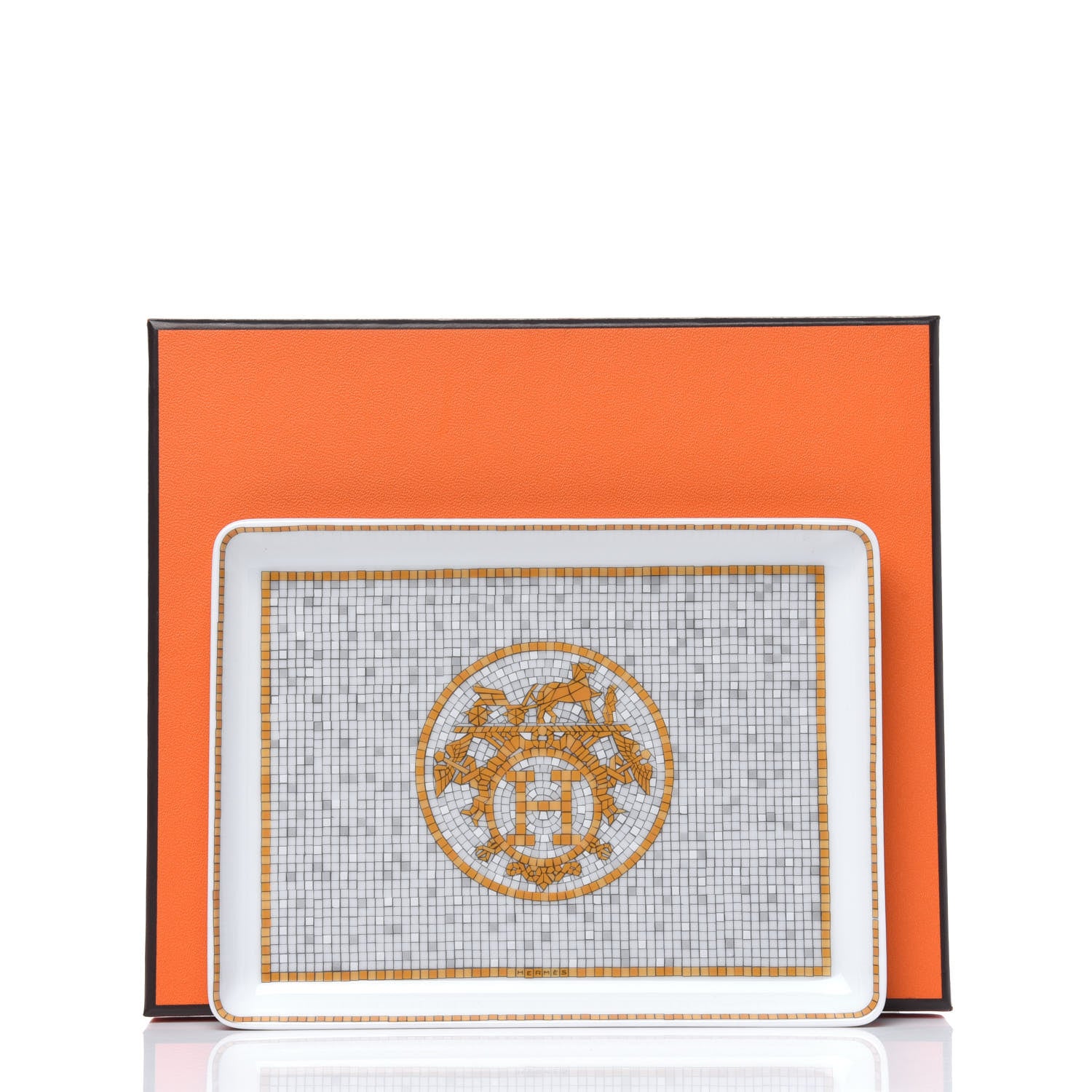 Hermes Porcelain Mosaique au 24 Sushi Plate 6 of 6