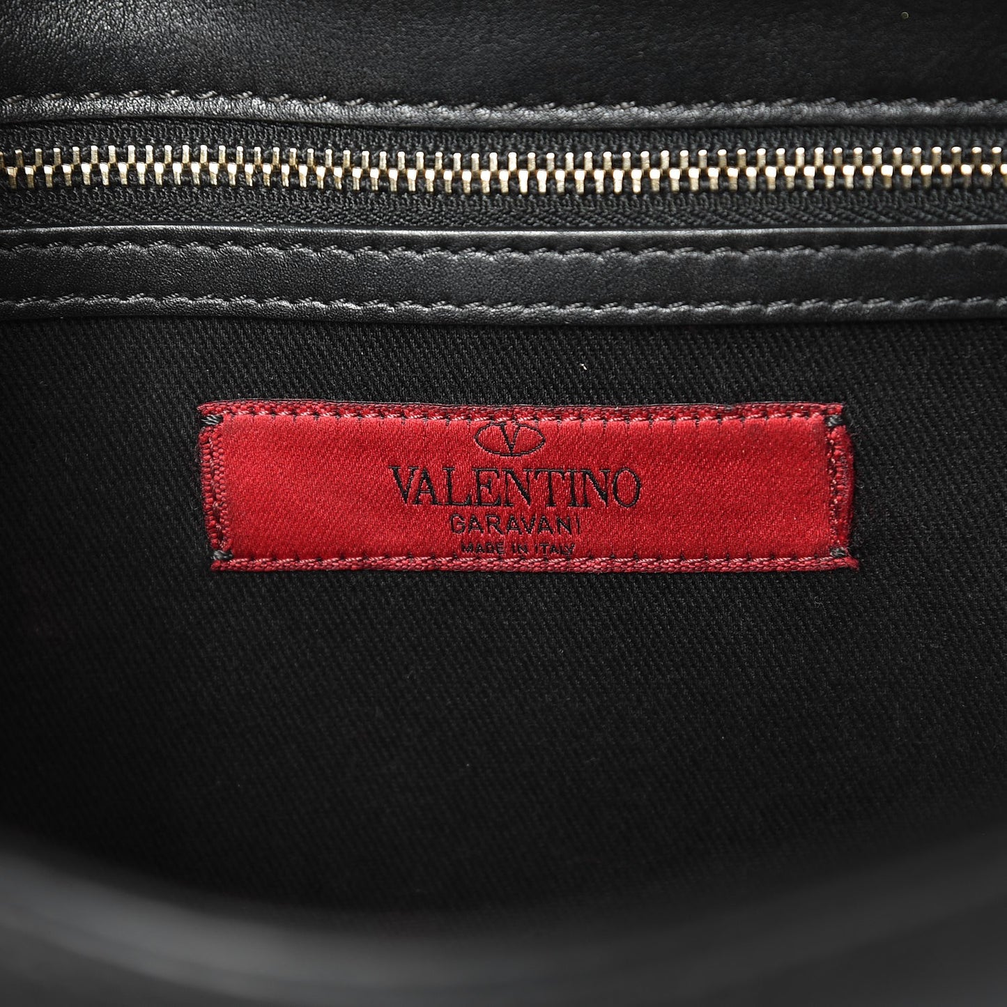 Vitello Medium Glam Lock Rockstud Flap Black