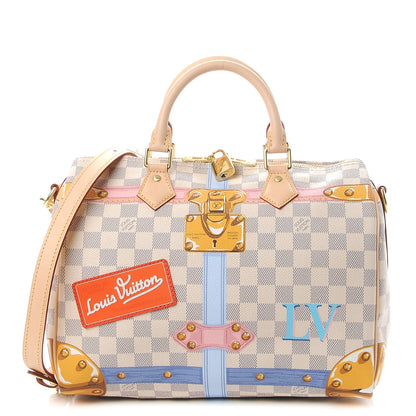 Louis Vuitton Damier Azur Summer Trunks Speedy Bandouliere 30 1 of 8