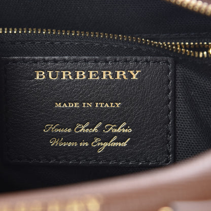 Burberry House Check Derby Calfskin Small Alchester Bowling Bag Tan 7 of 10