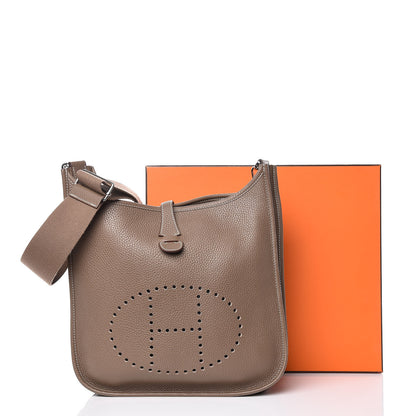 Hermes Taurillon Clemence Evelyne III PM Etoupe 10 of 10