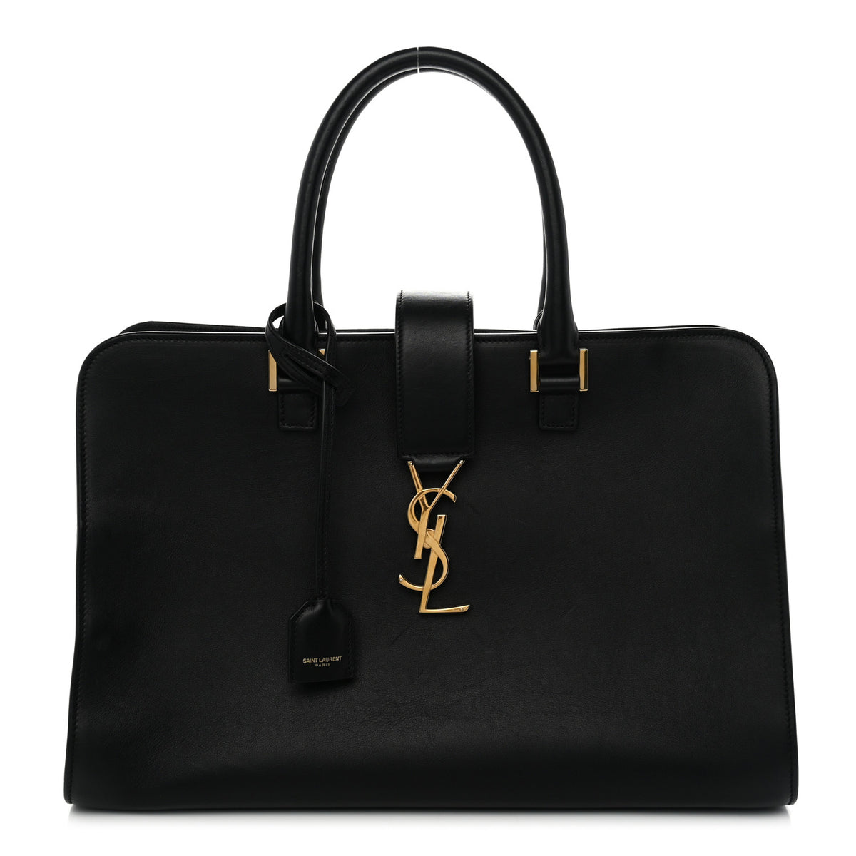 Saint Laurent Smooth Calfskin Medium Monogram Cabas Black 1 of 11