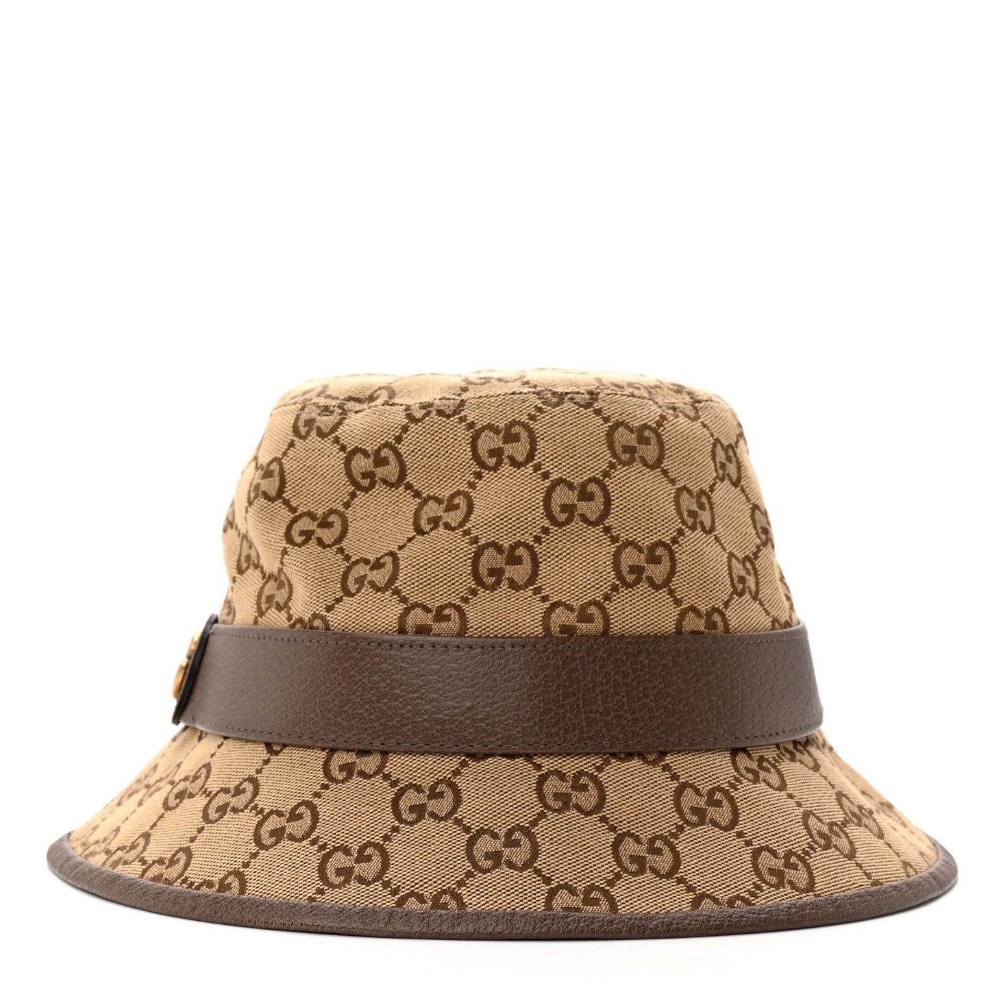 Monogram Textured Dollar Calfskin GG Jago Bucket Hat S Cacao Beige