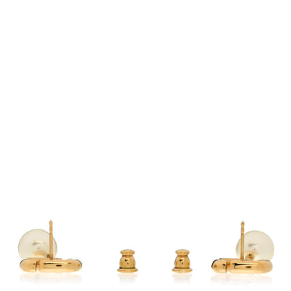 Christian Dior Pearl CD Earrings Gold 3 of 4