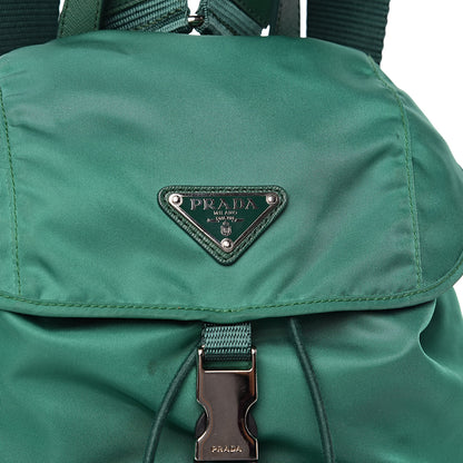 Prada Tessuto Nylon Vela Saffiano Mini Single Snap Buckle Backpack Oleandro 10 of 10