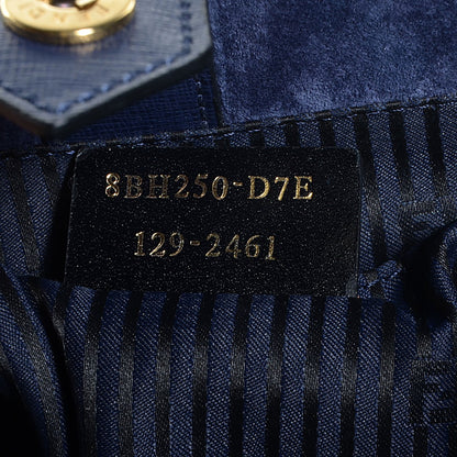 Fendi Vitello Elite Regular 2Jours Tote Blue 7 of 10