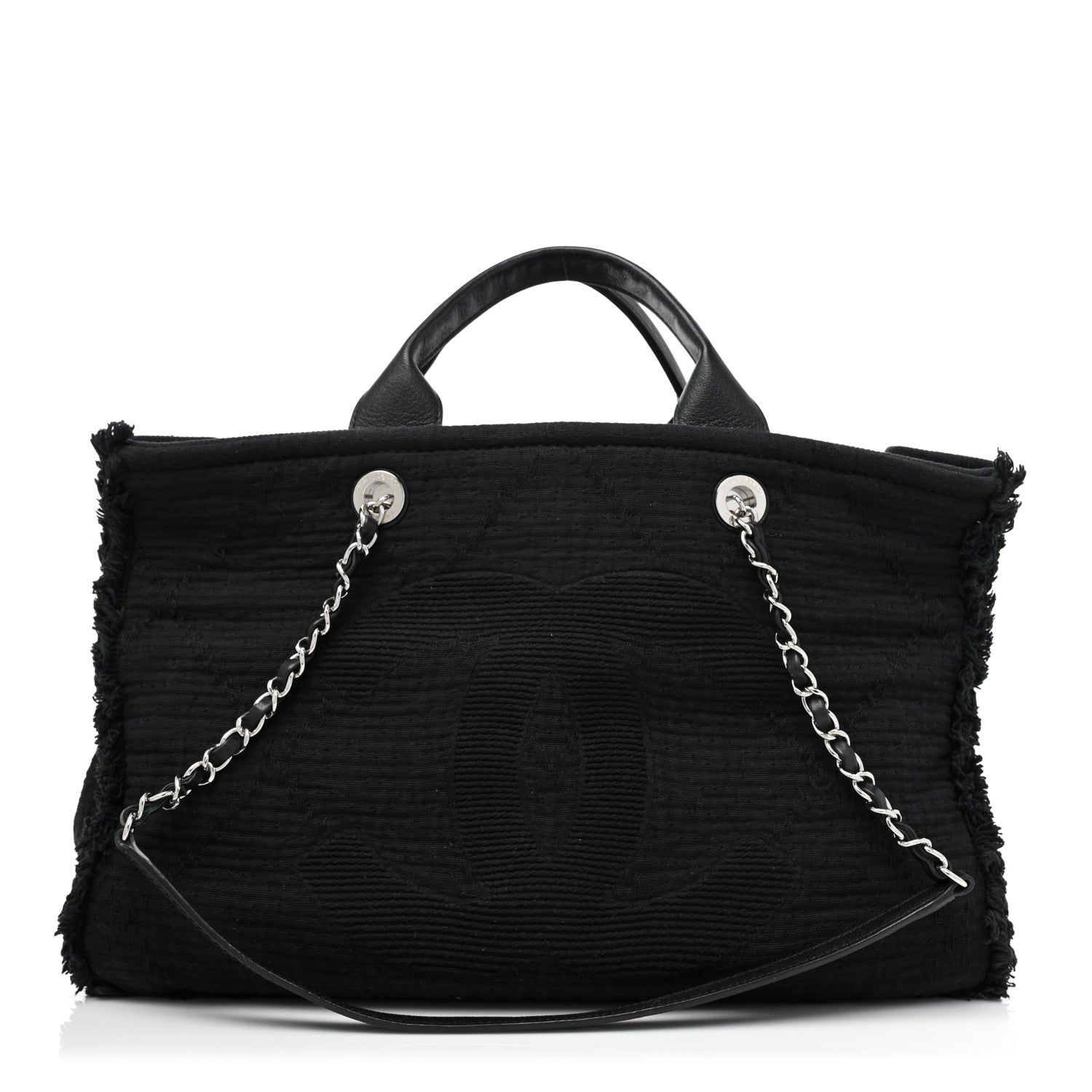 Chanel Canvas Large Double Face Shopping Tote Black 1 of 9