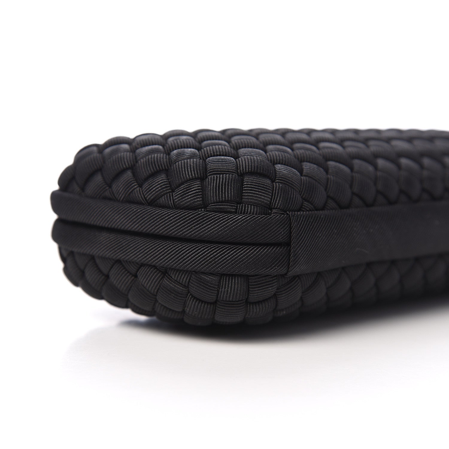 Bottega Veneta Silk Faille Intrecciato Knot Clutch Black 6 of 8