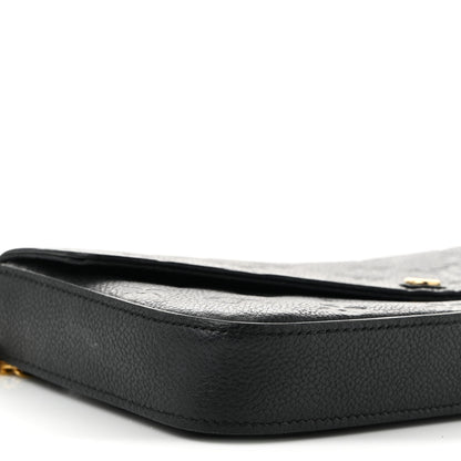 Louis Vuitton Empreinte Pochette Felicie Chain Wallet Black 10 of 11