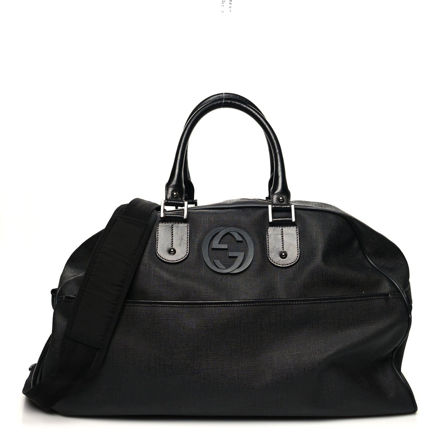 Coated Canvas Interlocking G Duffle Bag Black