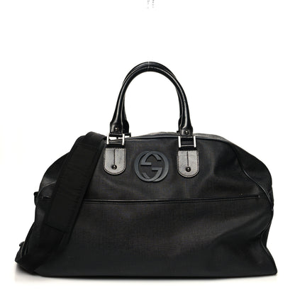 Gucci Coated Canvas Interlocking G Duffle Bag Black 1 of 11