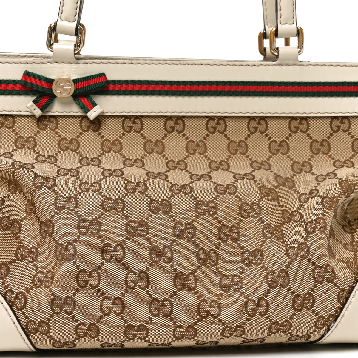 Gucci Monogram Web Medium Mayfair Tote Off White 8 of 10