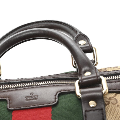 Gucci Monogram Vintage Web Medium Boston Dark Brown 12 of 12